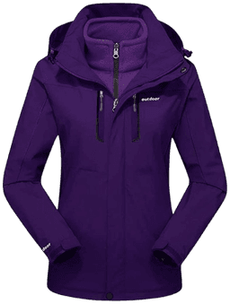 BIYLACLESEN Women's 3-in-1 Snowboard Jacket Winter Coats